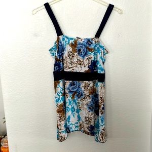 💙BLUE ROSE SPAGHETTI STRAP BLOUSE SIZE 3X BY TEENIE WEENIE EXCELLENT CONDITION!